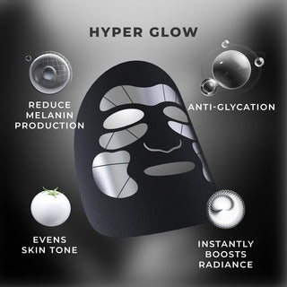 Hyper Glow Targeted Black Mask Box (7 Sheets) [VIP]