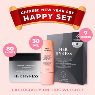 [16-28 Feb] CNY Happy Set - Glow mask Box+Toner pad jar+Sunscreen 30ml