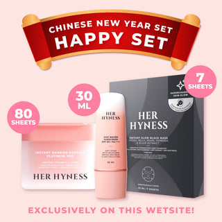 [16-28 Feb] CNY Happy Set - Glow mask Box+Toner pad jar+Sunscreen 30ml