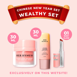[16-28 Feb] CNY Wealthy Set - Hydra Glow Cream 30ml+Sunscreen 30ml+Lip Tint