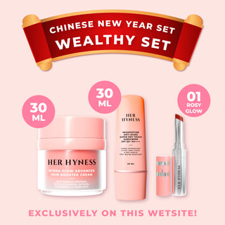 [16-28 Feb] CNY Wealthy Set - Hydra Glow Cream 30ml+Sunscreen 30ml+Lip Tint