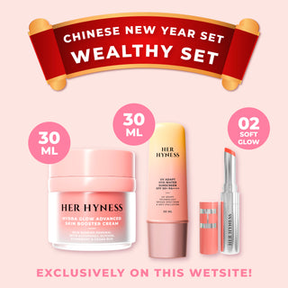 [16-28 Feb] CNY Wealthy Set - Hydra Glow Cream 30ml+Sunscreen 30ml+Lip Tint