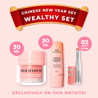 [16-28 Feb] CNY Wealthy Set - Hydra Glow Cream 30ml+Sunscreen 30ml+Lip Tint