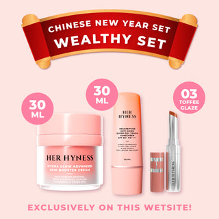 [16-28 Feb] CNY Wealthy Set - Hydra Glow Cream 30ml+Sunscreen 30ml+Lip Tint