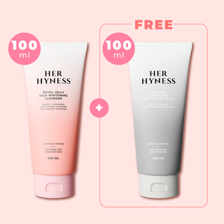 [PAYDAY BUY 1 GET 1] Royal Jelly Milk Whitening Cleanser (100ml) + Prebio Complete Anti-Acne Foam (100ml) [VIP]