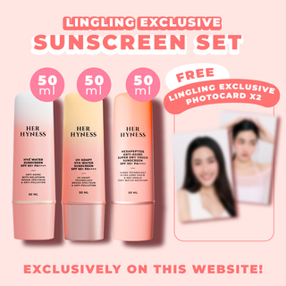 [Sep Edition #05-06 - เฉพาะ 16-30 ก.ย. 68 เท่านั้น!] Lingling Website Exclusive Sunscreen Set 50 ml with 2 Photocards