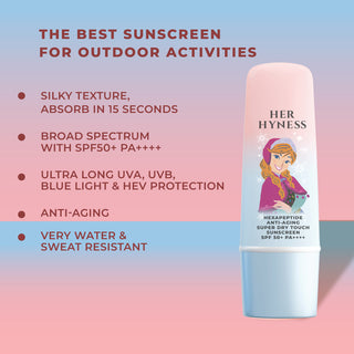 [FROZEN COLLECTION] HER HYNESS HEXAPEPTIDE ANTI-AGING SUPER DRY TOUCH SUNSCREEN SPF 50+ PA++++ 30ML