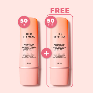 [ซื้อ 1 แถม 1] Hexapeptide Anti-Aging Super Dry Touch Sunscreen SPF 50+ PA++++ 50 ml